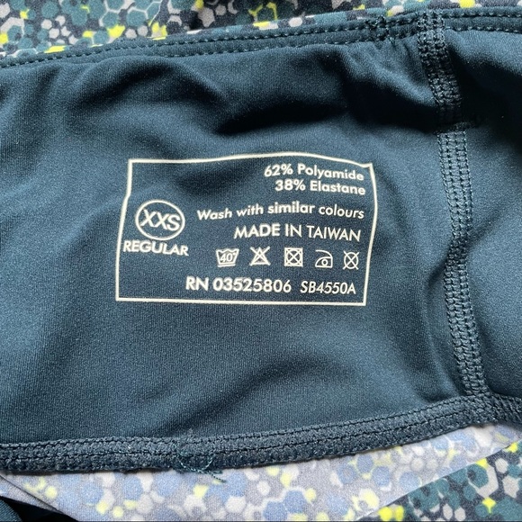 Sweaty Betty Power Workout Leggings, Beetle Blue Hexagon Print, XXS - Picture 8 of 11